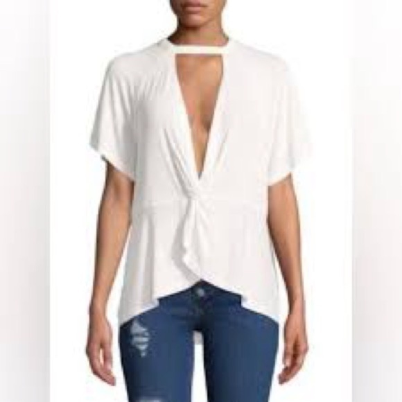 Free People Just a Twist Tee Size Large - Picture 1 of 8